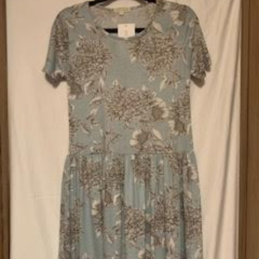 Light Blue Hayla Floral Dress